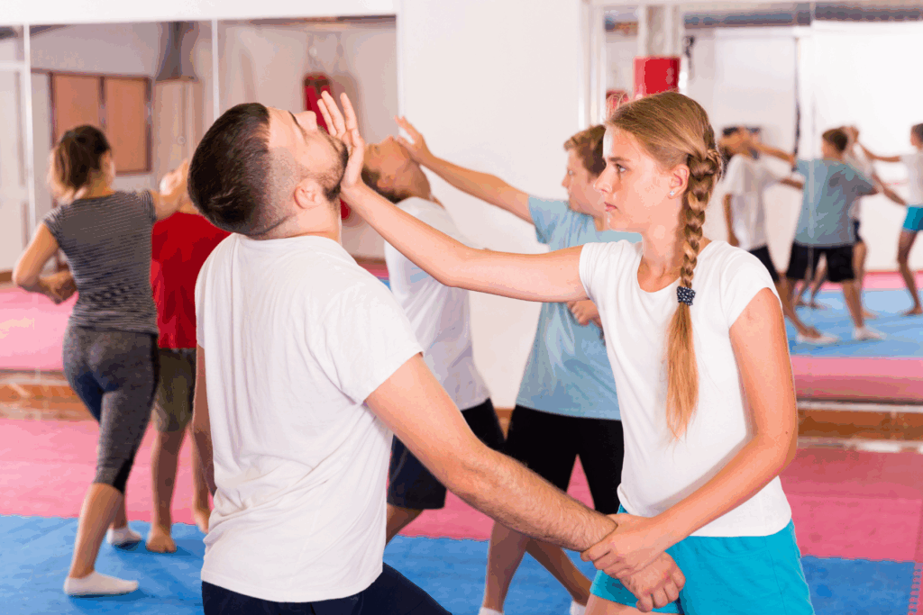 pratique de self defense AMIS Mercin et Vaux